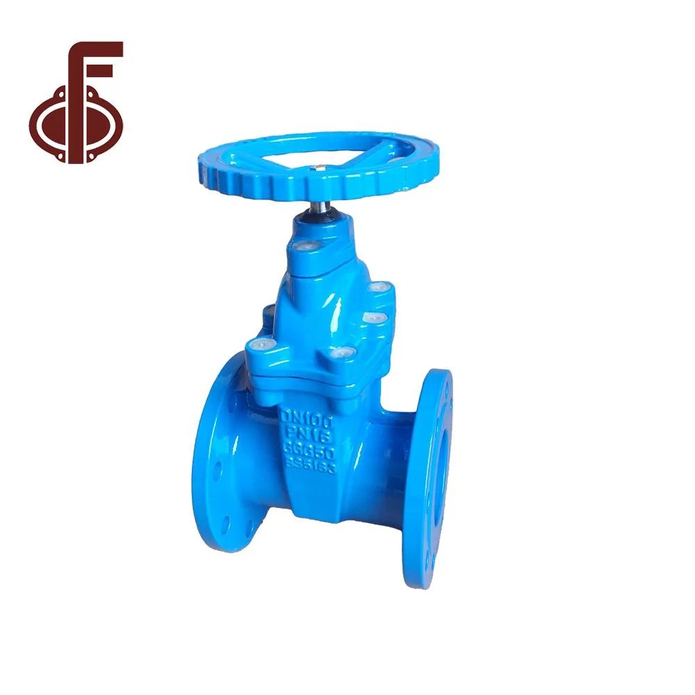 Water Pipe 100mm 4 Inch Soft Seal Extension Stem Ggg50 Rubber Wedge Sluice Pn10/Pn16/Cl150/Pn25 Gate Sluice Valve (Z45X-10/16) with CE ISO Wras Acs Approved