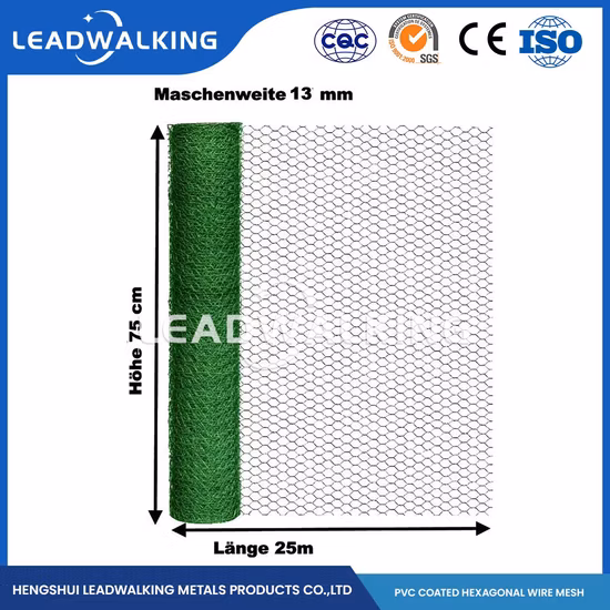 Leadwalking Material de alambre de PVC Proveedores de alambre de pollo hexagonal recubierto de PVC Malla de 100 mm de China 1